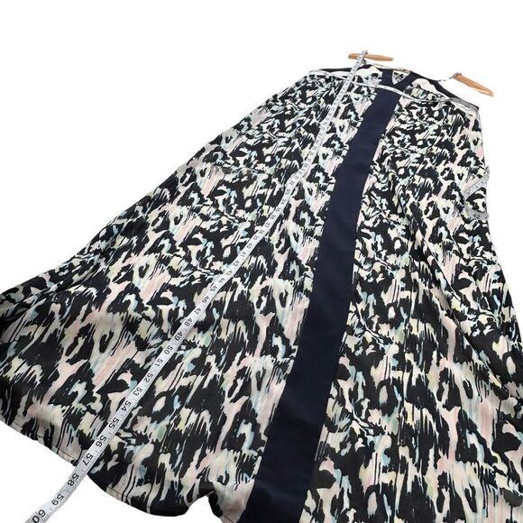 Adelyn Rae navy white print maxi dress size medium - Picture 5 of 7